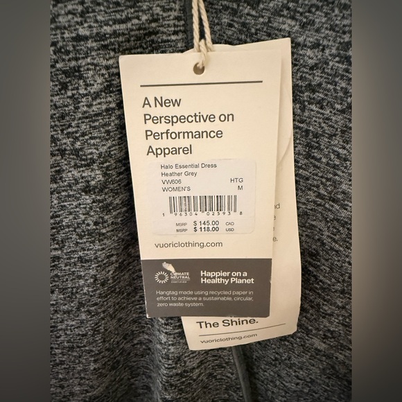 Vuori Halo Essential Dress Heather Grey M - Picture 6 of 6